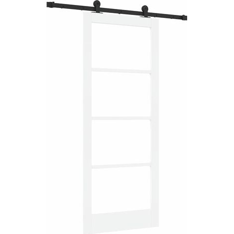 Maison Exclusive - Schiebetür ORKDAL Weiß 83 x 202 cm Massivholz