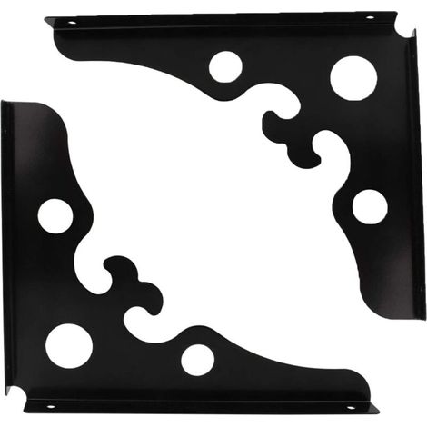 Stück Wandmontage-Regalhalterung, L-förmige Halterung, Wandmontage-Regalhalterung, 90-Grad-Metall-Dreieckshalterung, Eckhalterung, Schwarz (225 mm x 285 mm) - Crezuo