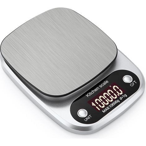 Tragbare elektronische Waage, Mini-Küchenwaage, Präzisions-Küchenwaage, 10 kg 1 g, DH-C305, Lieferung ohne Batterien, FCC/CE/ROHS-zertifiziert. (1/2)