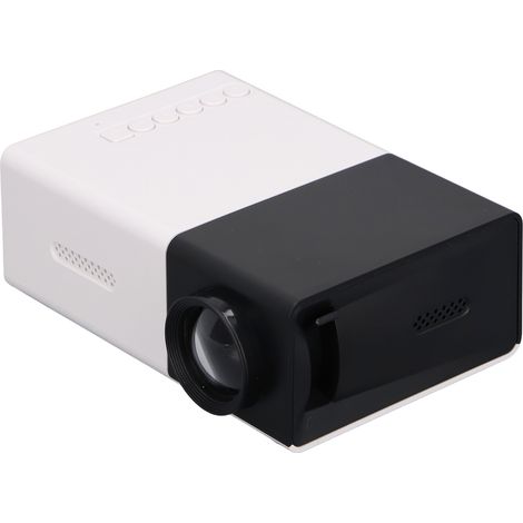Mini projecteur 1080p portable, projecteur de films pour enfants, idéal pour les dessins animés. Projecteur vidéo LED Pico compatible USB AV avec télécommande et prise européenne. (1/5)