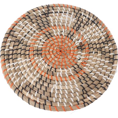 Set de table rond en jonc de mer 30 cm, style nordique, décoration murale et table à manger (1/5)