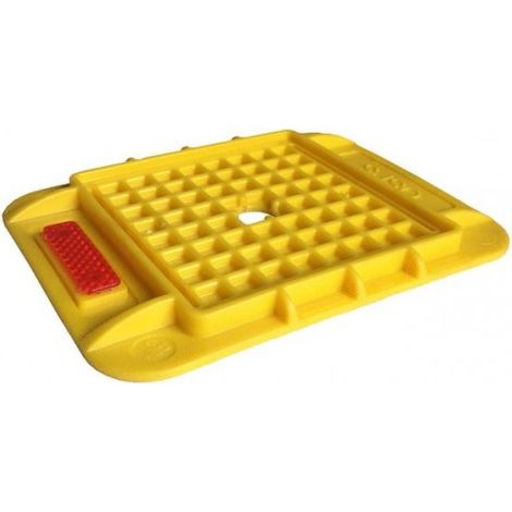 Tubesca Comabi – Lot de 20 cales de pieds échafaudages fixes en plastique jaune – Réglage millimétrique en hauteur – Pas de vis rond pour réglage rapide