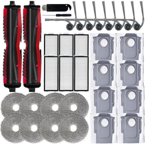 Kit D'Accessoires de Rechange pour Aspirateur Robot pour Roborock Saros Z70: Brosses Latérales Principales, Filtres, Serpillères et (1/5)