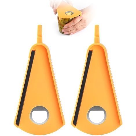 Ouvre-boîte manuel en 2 parties avec anneau de traction - Ouvre-bouteille multifonctionnel pour boissons