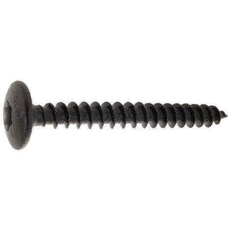 Tornillo Torx cabeza redonda grande acero zincado negro 7x30 mm (1/2)