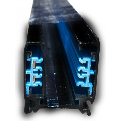 Solo Binario Guida Trifase Quadrato Da 3 Metri Colore Nero Per Controllare 3 Gruppi Di Fari Led Nella Stessa Barra Da Soffitto O A Sospensione
