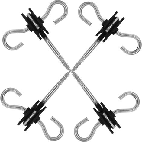 Isolateurs Pp Agricole 4pcs Accessoires Clôture Électrique pour Double en Acier Galvanisé et Crochet pour Corde Conductrice et Installation Facile de Clôture de Ferme (1/5)