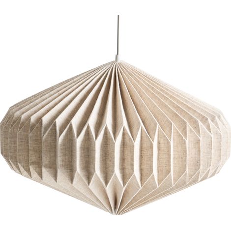 Lámpara colgante de diseño moderno iluminación con pantalla de tela beige Visman