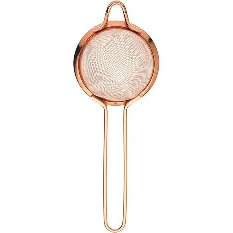 1 Passoire à cocktail, Maille fine plaqué cuivre, 26,5 cm, Bol 8,9 cm, Barman professionnel et amateur (1/5)