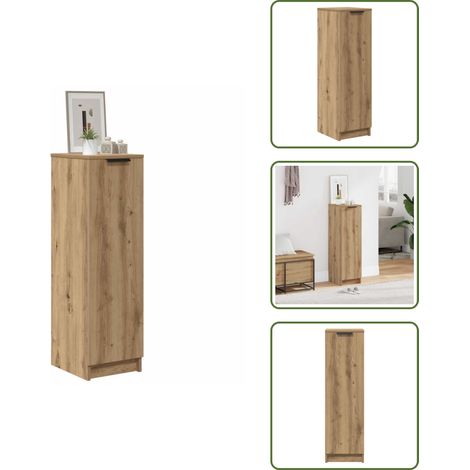 The Living Store Schuhschrank Artisan-Eiche 29,5x35x100,5 cm Holzwerkstoff - Holzschrank (1/5)