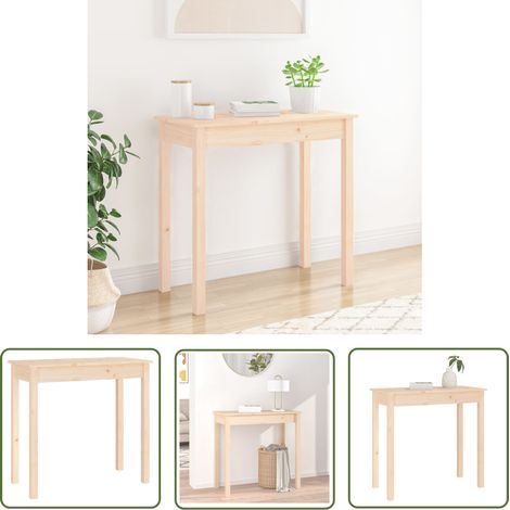 The Living Store Konsolentisch 80x40x75 cm Massivholz Kiefer - Konsolentisch - Holzmöbel - Wohnzimmermöbel - Sideboard - Kiefernholzmöbel (1/5)