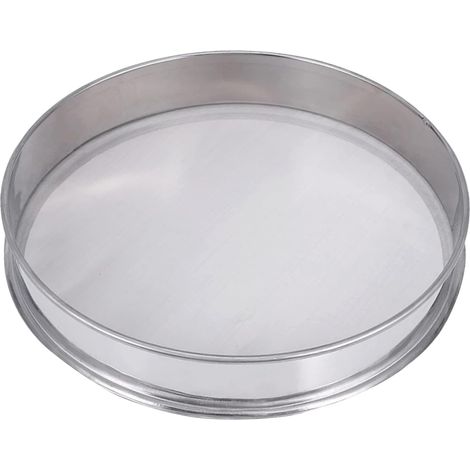 Extracteur de pollen d'herbes en acier inoxydable empilable sûr 25 cm de diamètre Tamis à farine 150 mailles Tamis de cuisine pour cuisine farine riz nouilles sucre en poudre (25 cm) (1/5)