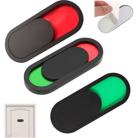 3 pièces Panneau de Enseigne Coulissante,10x4cm panneau de toilettes coulissant,Panneaux de Porte Libre/OCCUPÉ,Panneau De Confidentialité,Convient aux salles de bains, chambres, bureaux, etc. (1/5)