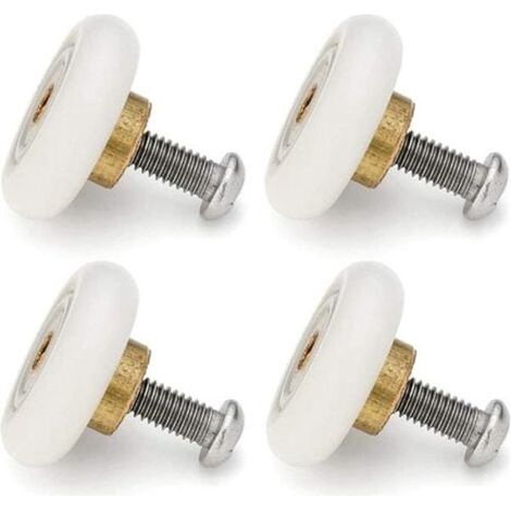 4 Roulettes Rechange Porte Douche Coulissante Diamètre 19mm (1/5)