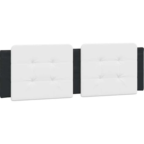 Coussin de tête de lit Zadar blanc et noir 160 cm similicuir