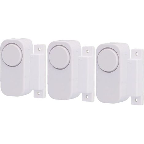 Lot de 3 alarmes pour fenêtre et Porte avec Contact magnétique (1/5)