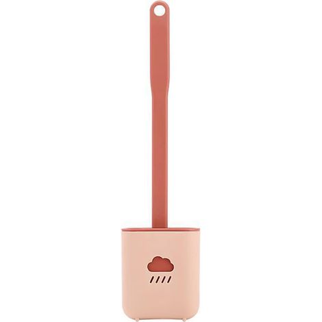 Brosse de toilette en silicone avec base, brosse de toilette murale en silicone, rose-AquaForge (1/4)