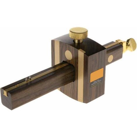 Trusquin à mortaise 8 pouces en ébène – Jauge de marquage bois avec pointes en acier trempé – Réglage précis avec vis moletées en laiton (1/5)