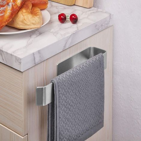 Auto-Adhésif Porte-Serviettes pour Salle Porte Serviette Murale Adhesif Porte Serviette Salle De Bains ou Cuisine Auto-Adhésif Porte-Serviettes sans Perage Serviette Barre 26CM/10,23INCH (1/5)