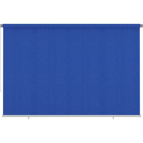 Store roulant d'extérieur 355 (l) x 230 (H) cm bleu HDPE vidaXL