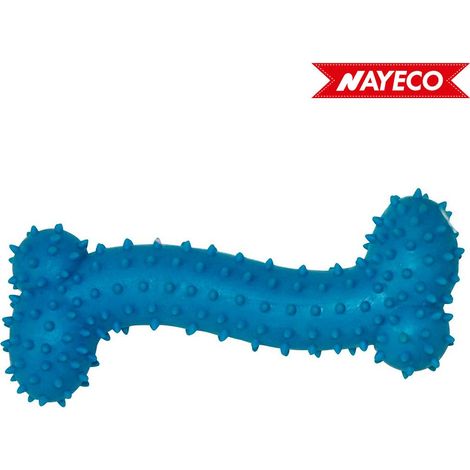 Mini hueso de goma con pinchos de goma colores surtidos 11 cm (1/3)