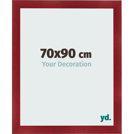 yd. - Cadre photo 70x90 - Vin Rouge Patine - MDF - Pisa (1/5)
