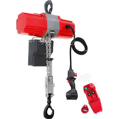 Palan à chaîne électrique sur batterie 990 kg 6 m 850 W avec télécommande sans fil - Livré avec batterie 4 Ah - Cycle de travail élevé MW Tools KT1006BR (1/5)