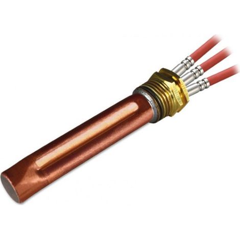 Tauchhülse Messing-Kupfer G1/2" für bis zu 3x 6mm Fühler