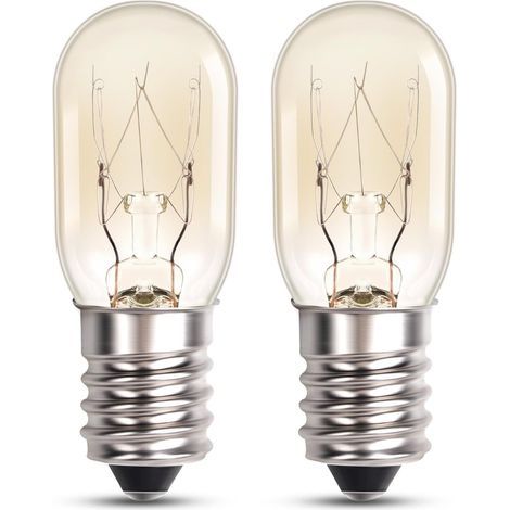 2er-Pack T20 E14 15W warmweiße, dimmbare Glühbirnen für Kühlschrank, Gefrierschrank und Salzkristalllampe (1/5)
