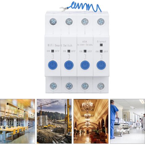 Intelligenter 4-poliger WLAN-Leistungsschalter, EasyLink-App, drahtlose Fernbedienung für Smart Home, DIY-Schalter, Mehrkanal-Timer, 230 V AC, 63 A Netzteil (1/5)
