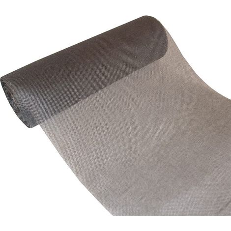 Chemin de Table Aspect Lin en Polyester inodore Noir 30 cm x 5 m
