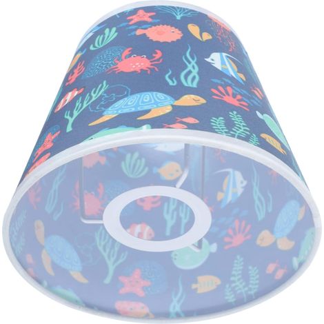 Abat-jour tissu cylindrique vintage pour lampe bureau décor table lumineux (1/4)