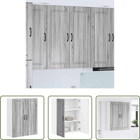 vidaXL Küchenwandschrank - Küchenschrank Kalmar Graues Sonoma 80 x 31 x 100 cm (1/5)