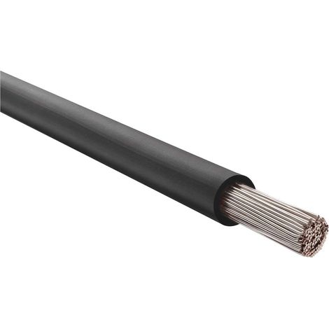 HELU KABEL SiF 1X25mm² BK (schwarz) Einzelader Silikon schwarz AD 9,2mm Nennspannung Uo/U 300V/500V - 1 Meter