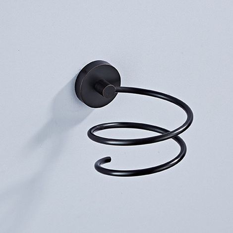 Support de Sche-Cheveux Mural en Acier Inoxydable 304 Support de Sche-Cheveux Mural Support de Sche-Cheveux Mural Peu Encombrant avec Vis de Fixation pour Chambre Salle de Bain(Noir).