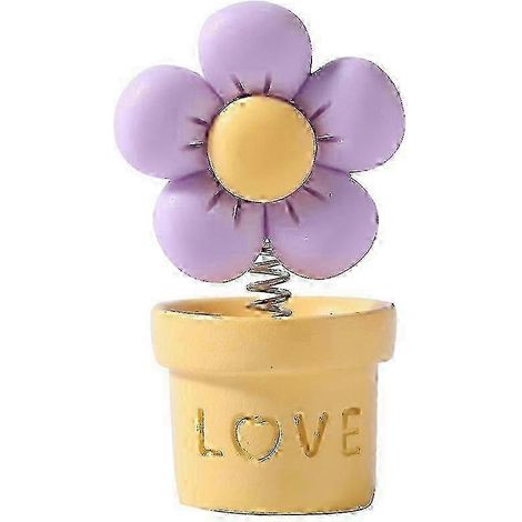 Petit pot de fleurs factice, ornement décoratif pour console centrale de voiture (1/4)