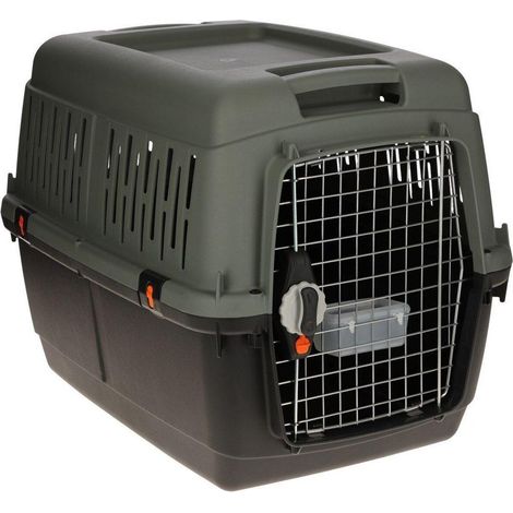 Kerbl Eco jaula de transporte gris y verde para animales