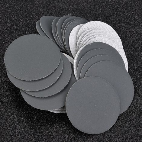 50 disques abrasifs auto-agrippants 50mm pour ponçage et polissage - Lot de 50 - Grain 1500 (1/5)