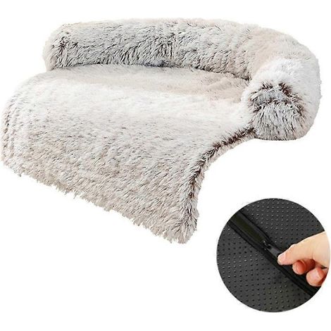 Canapé-lit pour chien, nid douillet d'hiver pour chats, coussin et niche pour chiens moyens et petits - Détachable - Dégradé marron - Coins arrondis (1/5)