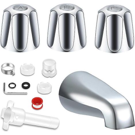 Bad- und Duscharmaturenset, inklusive Duschgriffen und einem Badewannenauslauf für Price/Pfister Badewannenarmatur, IPS 1/2" und 3/4" Innengewinde. (1/5)