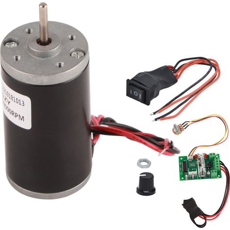 Moteur à courant continu à aimant permanent, silencieux, miniature, haute vitesse, sens horaire/antihoraire, 12V 8000 tr/min, pour générateur DIY (1/5)