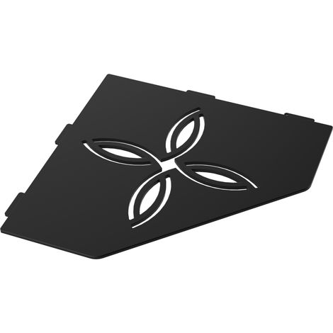 Tablette d'angle murale en inox 195mm – Acier inoxydable noir mat – Résistante à l'humidité – Pour douche et cuisine – MCM