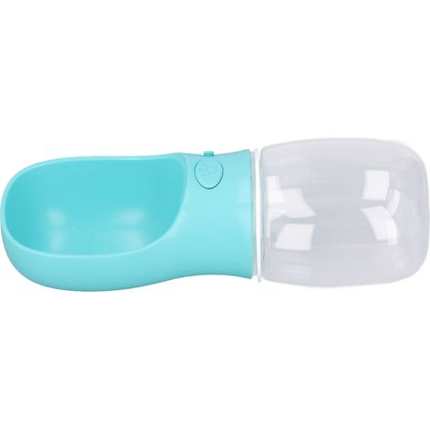 350-ml-Trinkflasche aus Kunststoff, tragbarer Wasserspender für Welpen, Hunde und Katzen, ideal für Reisen und Outdoor-Aktivitäten, blau (1/5)