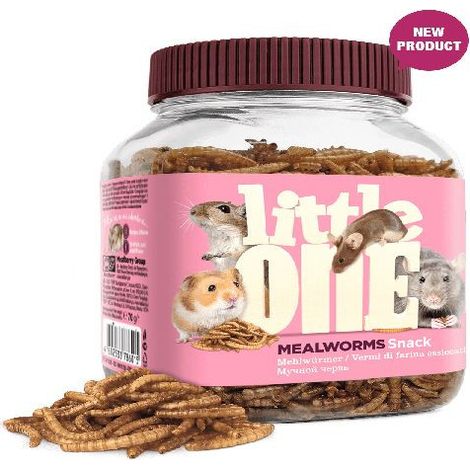 Litte One  Gusano de la harina  Snack para hámsters, ratas, ratones y jerbos 70 g - Gusano de la harina 70 g