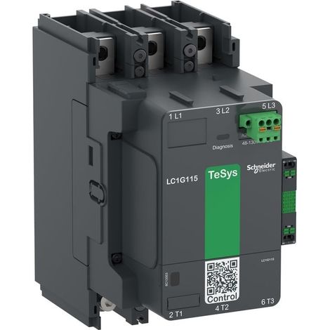 Contacteur TeSys LC1G 115A 440V 3P AC3 Standard 100-250V AC-DC bobin - LC1G115KUEN