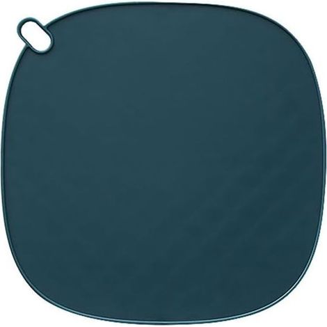 Tapis isolant en silicone, dessous de verre, set de table de cuisine, set de table occidental, table à manger nordique, bleu foncé (1/4)