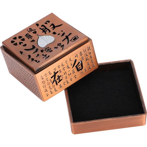 Brûleur d'encens en alliage de zinc, disque Sutra en forme de cœur, objets d'artisanat et fournitures bouddhistes (1/5)