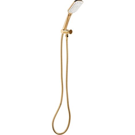 Conjunto de alcachofa y manguera clásico moderno 1 modo de chorro de metal dorado Amaja