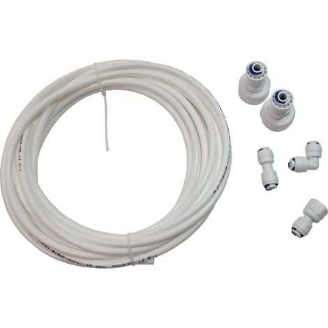 Ersatzteil - Wasserzulauf-Set: Schlauch (6 m) + Anschlüsse UKT001 -  - WHIRLPOOL, BAUKNECHT, KITCHENAID, ARISTON HOTPOINT, SAMSUNG, IGNIS, AMANA, SMEG, ELECTROLUX, ADMIRAL, AEG, IKEA, SCHOLTES