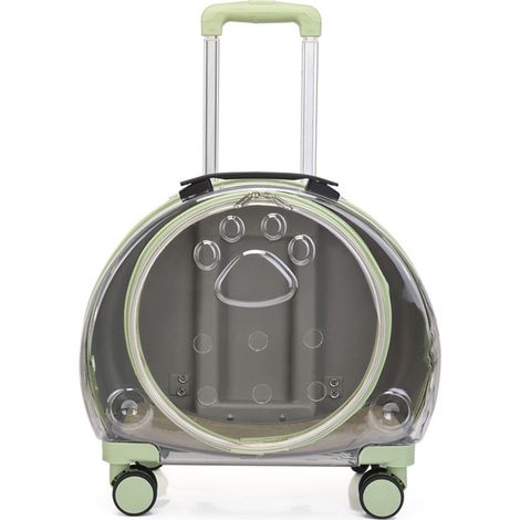 Sac à dos à bulles pour animaux de compagnie, résistant à l'usure, Portable, respirant, boîtier de chariot pour petits animaux, chatons, chiens, lapins, vert B (1/5)
